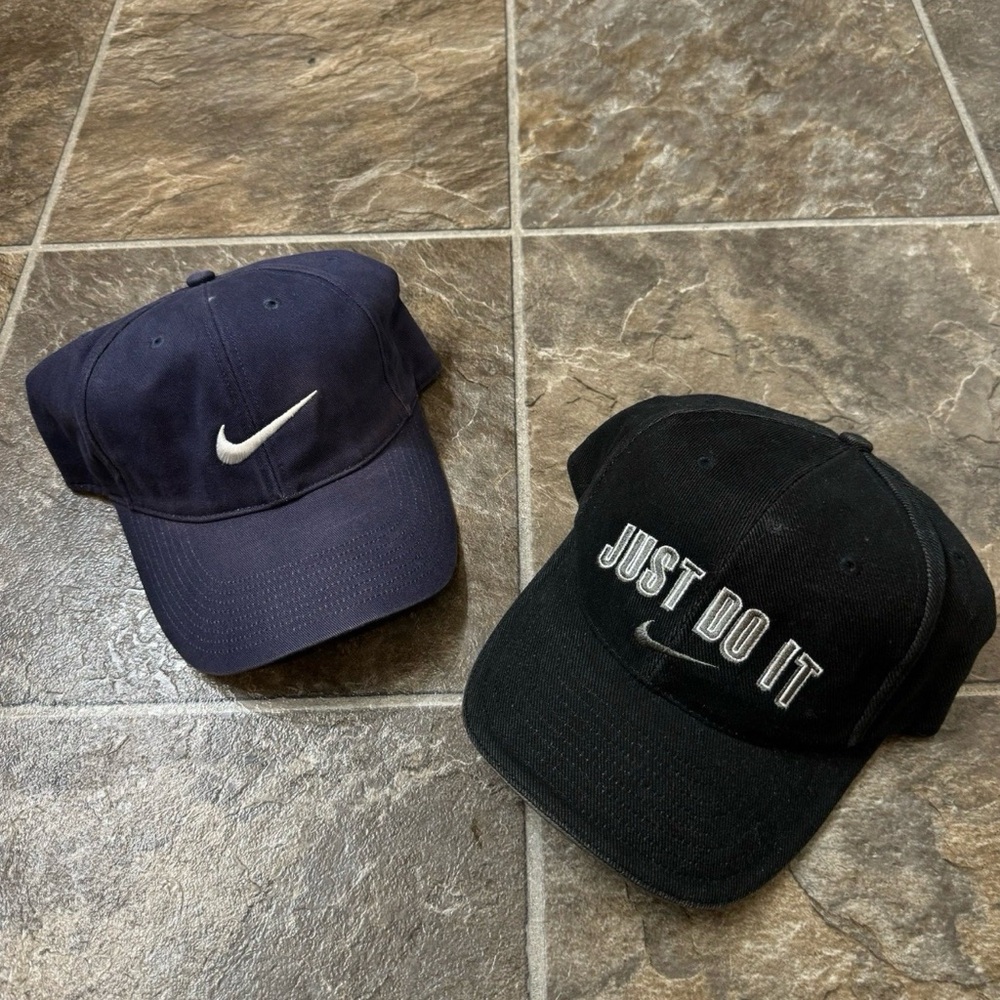Nike Navy and Black Caps with White Accents